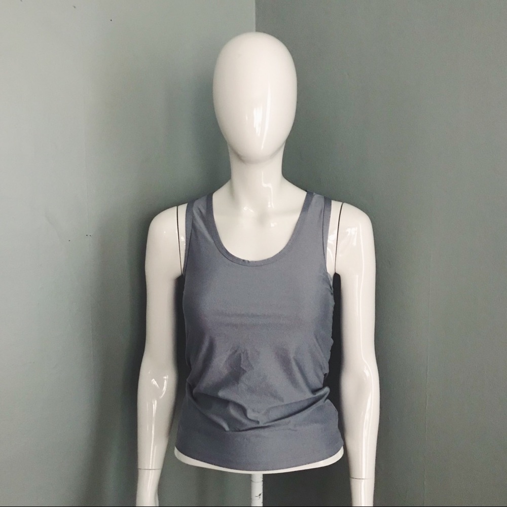 Soffe Racerback Sport Tank Top in Gray | Size M